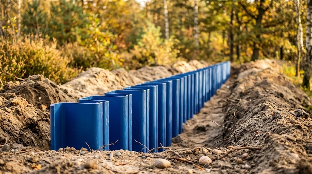 Palplanş duvar — çelik sheet pile sistemi